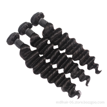 Raw Virgin Cuticle Aligned Human Hair Extension High Quality Hair Weaving Loose Deep Wave Hair Bundles 8-30Inch